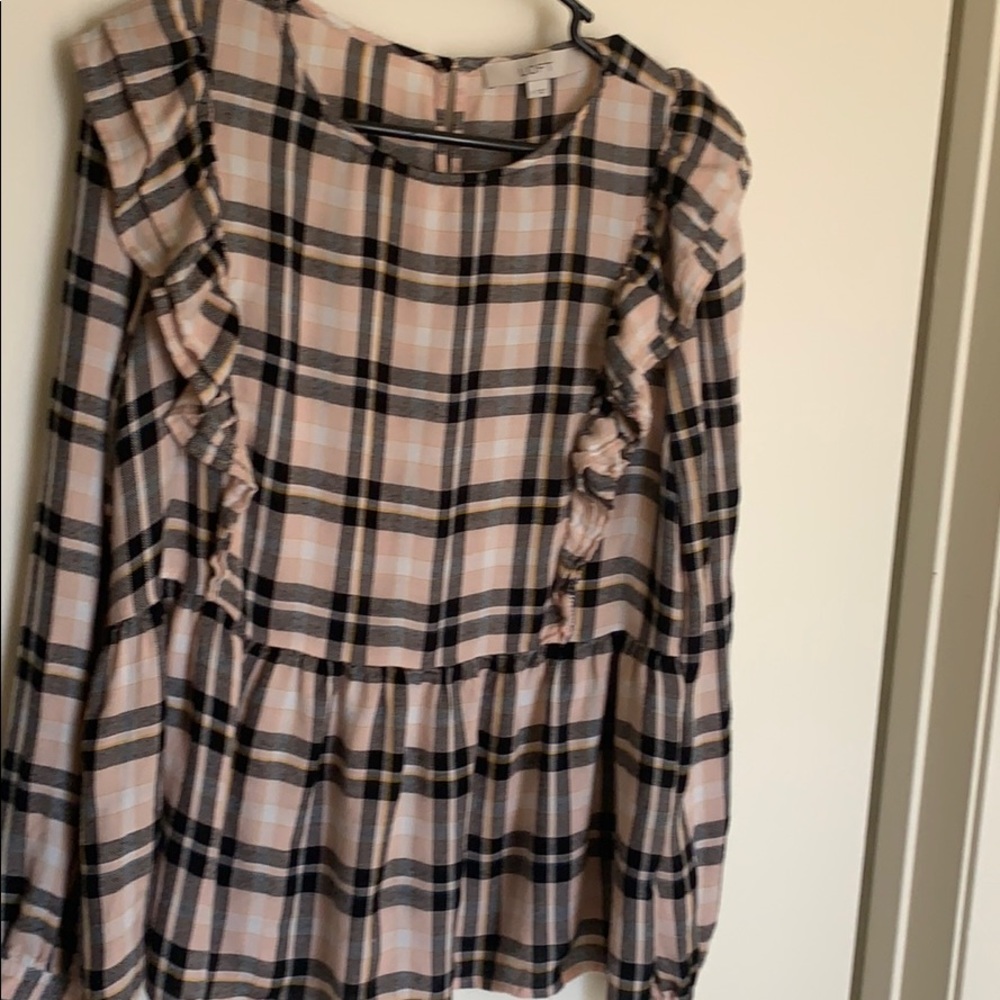 Loft Plaid long sleeve shirt